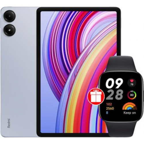 Планшет Xiaomi Redmi Pad Pro 8GB/256GB международная версия (голубой) + умные часы Xiaomi Redmi Watch 3 Active (черный) по акции