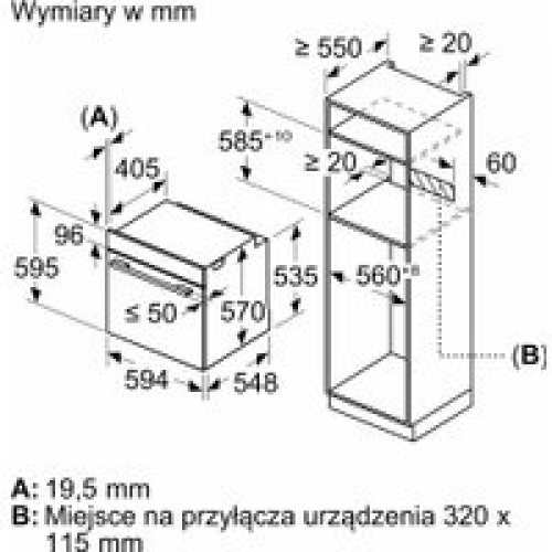 Электрический духовой шкаф Bosch Serie 6 HBG536EB4