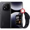 Телефон Xiaomi Redmi Note 14 Pro+ 5G 8GB/256GB международная версия (черный) + умные часы Xiaomi Redmi Watch 3 Active (черный) по акции