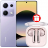 Телефон Xiaomi Redmi Note 14S 8GB/256GB международная версия (перламутровый фиолетовый) + наушники Xiaomi Redmi Buds 6 Active (розовый)по акции