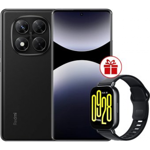 Телефон Xiaomi Redmi Note 14 Pro 8GB/256GB международная версия (черный) + умные часы Xiaomi Redmi Watch 5 Active (черный) по акции